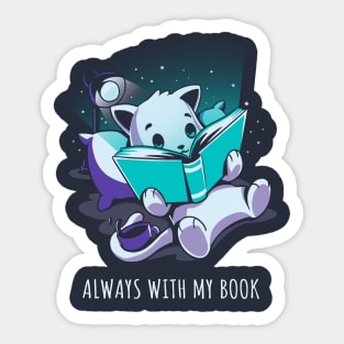 Always with my book Sticker